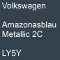 Preview: Volkswagen, Amazonasblau Metallic 2C, LY5Y.